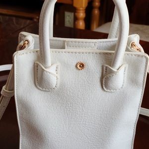 Lauren Conrad White Vegan Leather Crossbody